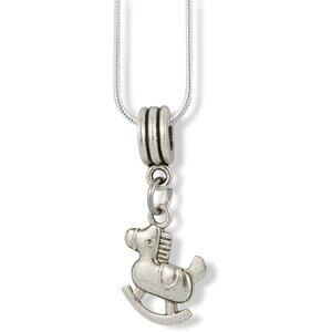 Rocking Horse ( Cartoon like ) Charm Snake Chain Necklace